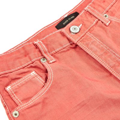 Boys red turn-up shorts